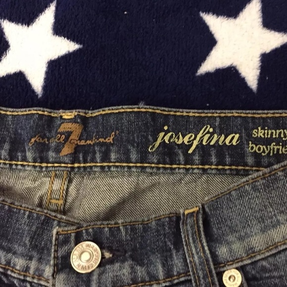 7 for All Mankind Josefina Skinny Boyfriend Sz 26 - Picture 5 of 8
